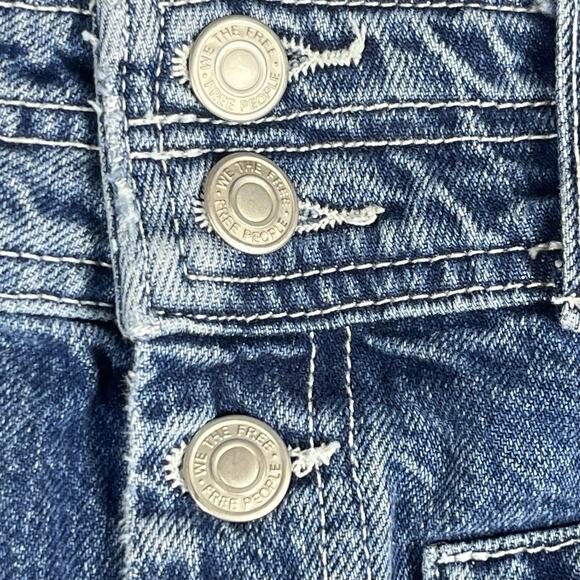 WE THE FREE Women Size 30 Colette High Rise Wide Leg Cropped Cotton Denim Jeans - Picture 3 of 16